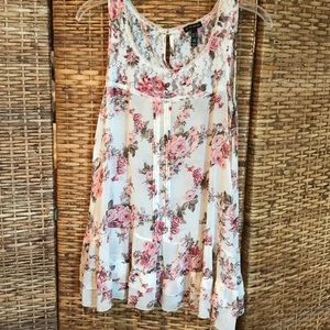Sheer floral tank
